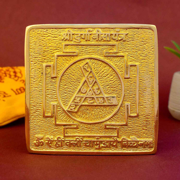 Asht Dhatu Shree Durga Bisa Yantra for Divine Protection and Energy – Satvikstore.in India’s Largest Pooja Accessories Brand - www.satvikworld.com