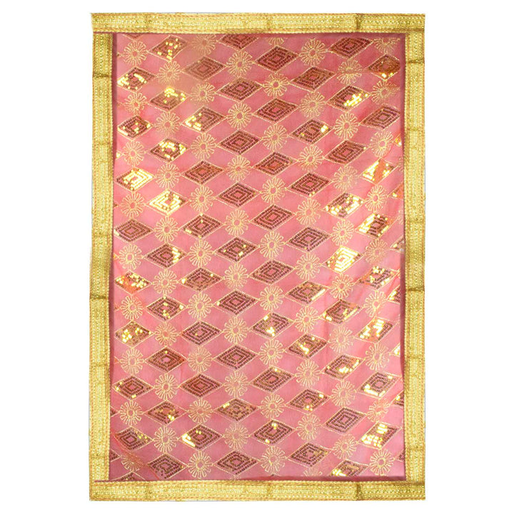 "Red and Gold Mata Chunri – 190 cm x 110 cm"
Enhance your pooja ceremonies and festive decor with this Pink and Gold Mata Chunri, measuring 190 cm x 110 cm. Featuring gold diamond patterns and floral motifs, it is perfect for Devi pooja, mandir decoration, and religious ceremonies like Navratri and Diwali.
Shop now at satvikworld.com for authentic Indian pooja essentials across the USA.