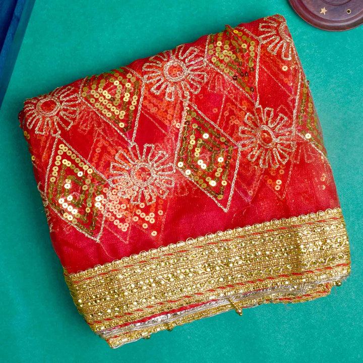 "Red and Gold Mata Chunri – 190 cm x 110 cm"
Enhance your pooja ceremonies and festive decor with this Pink and Gold Mata Chunri, measuring 190 cm x 110 cm. Featuring gold diamond patterns and floral motifs, it is perfect for Devi pooja, mandir decoration, and religious ceremonies like Navratri and Diwali.
Shop now at satvikworld.com for authentic Indian pooja essentials across the USA.