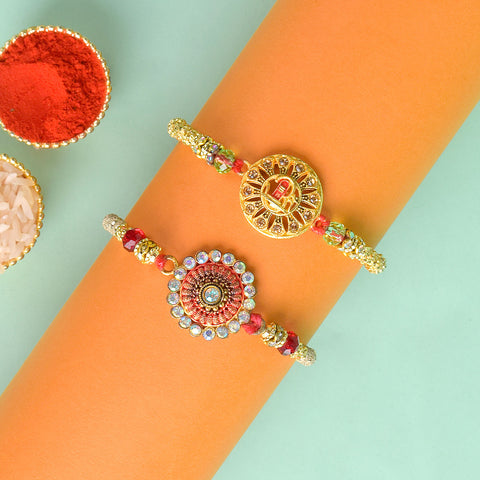 Set of 2 Traditional Rakhis for Brothers with Roli Chawal and Ram Sita Stickers – Raksha Bandhan Gift Pack. India’s Largest Pooja Accessories Brand - www.satvikworld.com