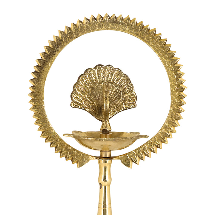 10 Inch Brass Mor Kiran Standing Diya Puja Store Online Pooja Items Online Puja Samagri Pooja Store near me www.satvikworld.com