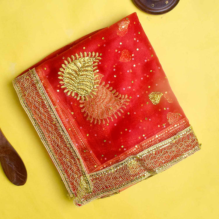 Bring divine grace to your prayers with this beautiful Pink and Gold Chunri, measuring 194 cm (76 inches) in length and 118 cm (46 inches) in height. Adorned with golden motifs and intricate detailing, this premium prayer cloth is perfect for Devi pooja, mandir decor, or festive rituals. Ideal for use during Navratri, Diwali, Karva Chauth, and other Indian celebrations, it adds a touch of elegance and reverence to your spiritual space.
Shop now on Amazon USA or visit Satvik World
