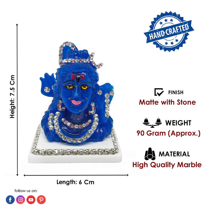 Marble Shiv (NeelKanth) Idol Puja Store Online Pooja Items Online Puja Samagri Pooja Store near me www.satvikworld.com