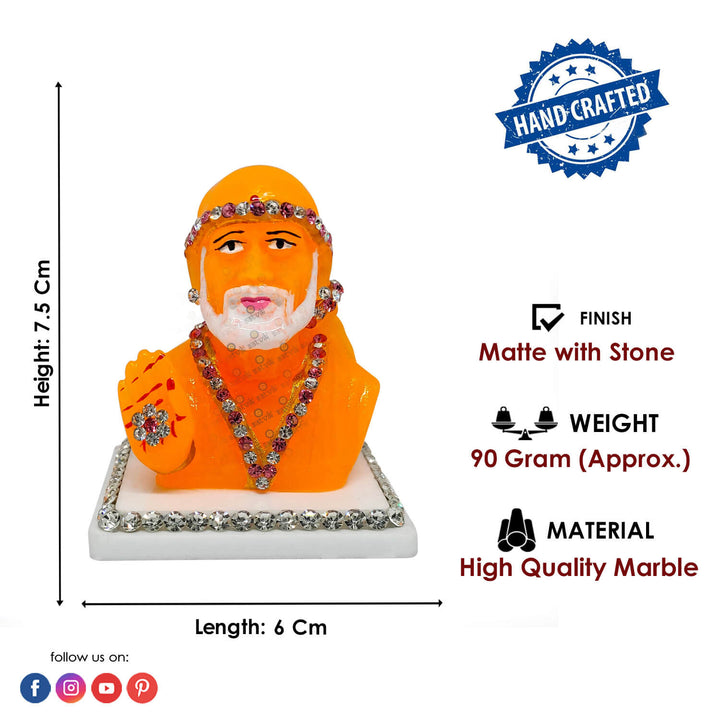 Marble Shirdi Sai Idol Puja Store Online Pooja Items Online Puja Samagri Pooja Store near me www.satvikworld.com