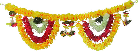 Artificial Flower Bandarwal Toran (Design-10) for door decoration with vibrant traditional floral design. India’s Largest Pooja Accessories Brand – www.satvikworld.com