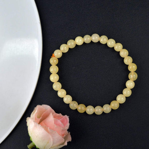Authentic Golden Quartz Crystal Bracelet for Reiki Healing with 6mm Beads for Positive Energy and Balance. India’s Largest Pooja Accessories Brand – www.satvikworld.com