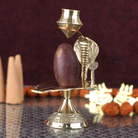 Pure Brass Medium Narmadeshwar Shivling – India’s Largest Pooja Accessories Brand – www.satvikworld.com