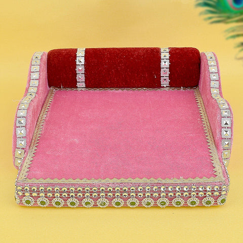 Velvet Treasures – Laddu Gopal's Cherished Bed Large – India’s Largest Pooja Accessories Brand – www.satvikworld.com