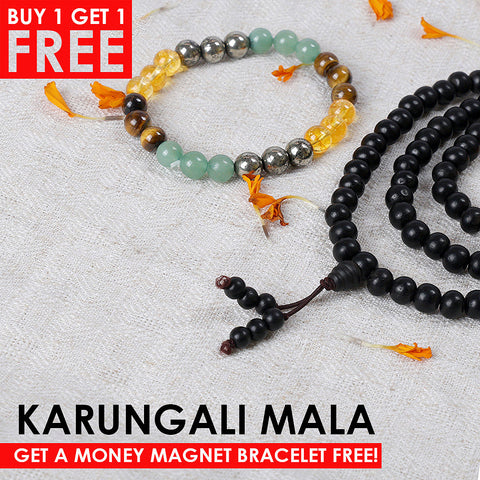 100% Original Govt. Certified 6mm Karungali Mala with Sumeru Bead – Authentic Ebony Prayer Beads for Japa, Meditation, and Spiritual Focus. India’s Premium Jap Mala Store - www.satvikworld.com