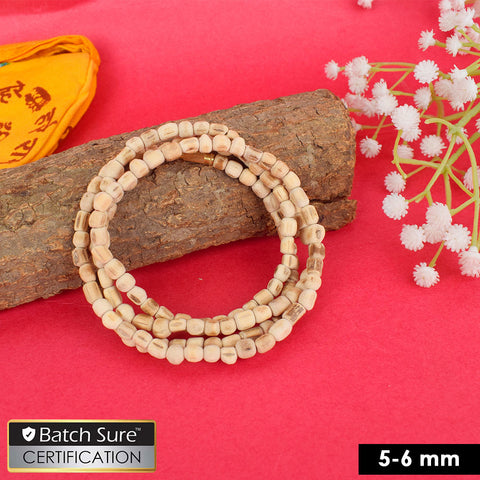 100% Original Tulsi Jap Mala with 5-6mm round beads for chanting and meditation. India’s Largest Pooja Accessories Brand - www.satvikworld.com