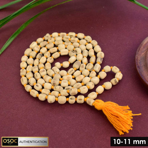 100% Original Tulsi Kanthi Jap Mala with 11-12mm beads – sacred Hindu prayer rosary for chanting, meditation, and spiritual rituals. India’s Premium Jap Mala Store - www.satvikworld.com