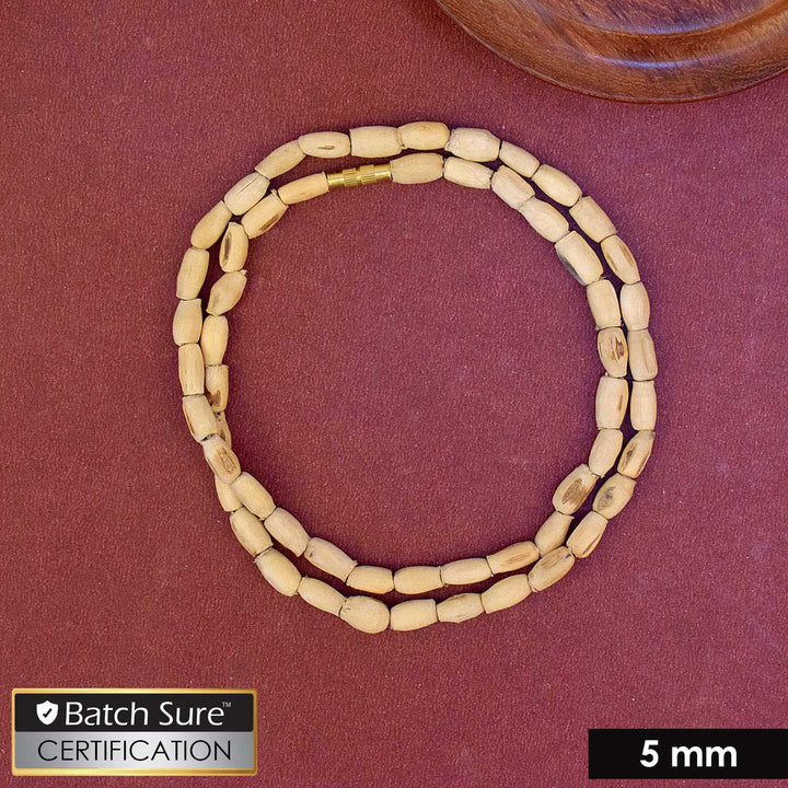 100% Original Tulsi Kanthi Mala with 5mm beads – traditional Hindu prayer necklace for devotion, chanting, and meditation. India’s Premium Jap Mala Store - www.satvikworld.com