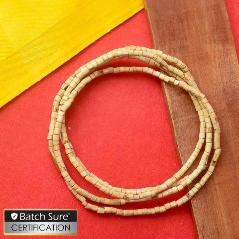 100% Pure Tulsi Bead Mala made with 108+1 authentic beads, perfect for meditation, prayer, and spiritual practices. Crafted for its purity and positive energy.India’s Premium Jap Mala Store - www.satvikworld.com