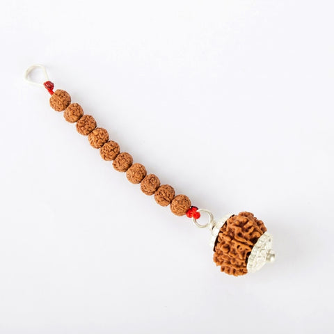 11 Mukhi Rudraksha car hanging for accident protection travel safety Nepal certified bead. India’s Premium Rudraksha Jap Mala Brand - www.satvikworld.com