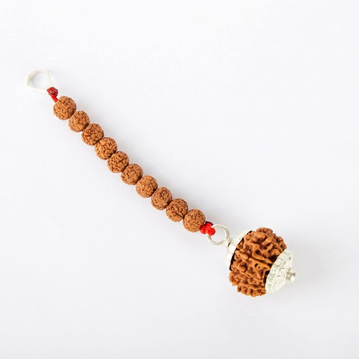 11 Mukhi Rudraksha car hanging for accident protection travel safety Nepal certified bead. India’s Premium Rudraksha Jap Mala Brand - www.satvikworld.com
