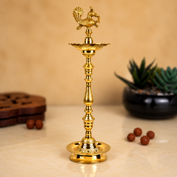36 Inch Brass Kerala Peacock Samai | India’s Largest Pooja Accessories Brand – www.satvikworld.com
