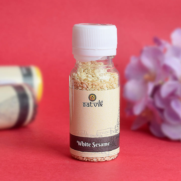 Buy White Sesame | Safed Till | Shop Online | Satvikworld.com.  White Sesame Seeds or Safed Til For Puja