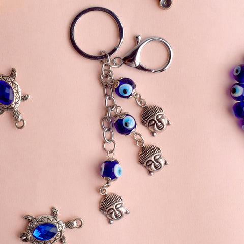 3 Tier Buddha Keychain with Evil Eye | India’s Largest Pooja Accessories Brand – www.satvikworld.com
