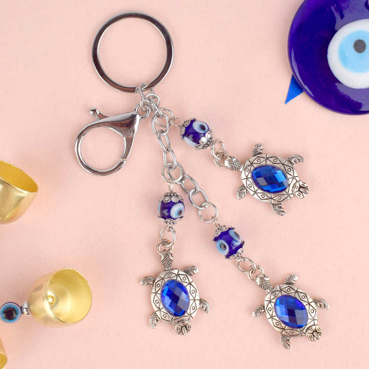 3 Tier Turtle Evil Eye Keychain | India’s Largest Pooja Accessories Brand – www.satvikworld.com

