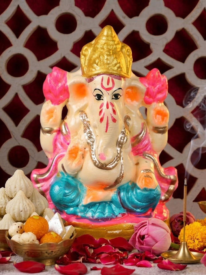 4 Inch Eco Friendly Ganesha Idol | India’s Largest Pooja Accessories Brand – www.satvikworld.com