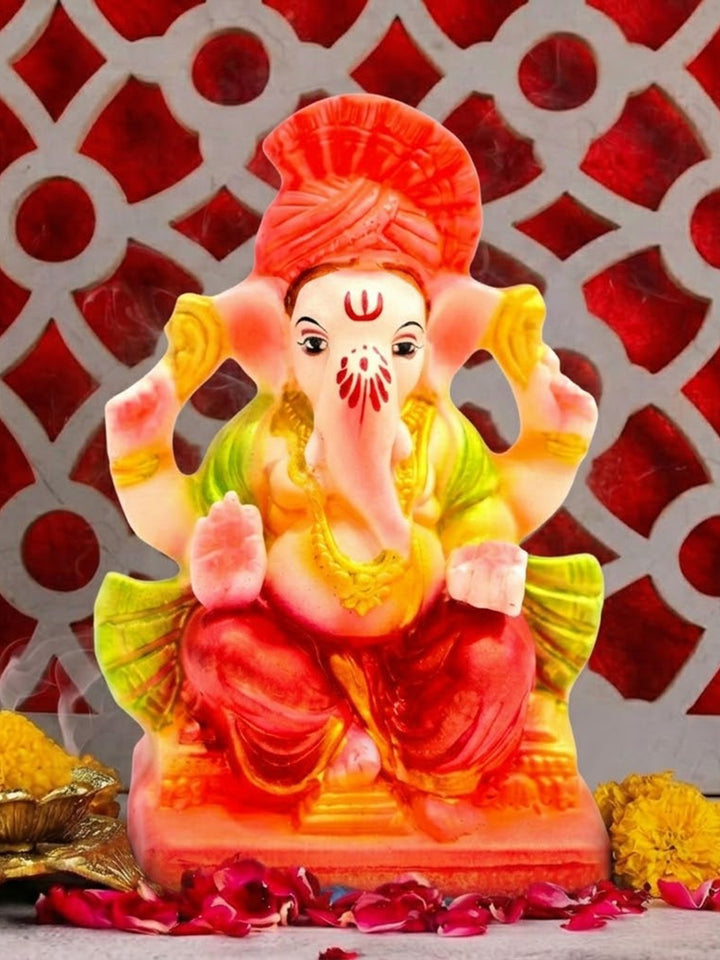 6 Inch Vibrant Eco-Friendly Ganesha Idol | India’s Largest Pooja Accessories Brand – www.satvikworld.com
