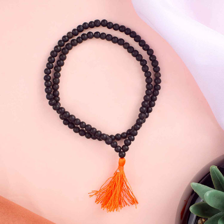 6mm Ebony Wood Mala Matt Finish with 108+1 Beads for Japa & Meditation – Satvikstore.in India’s Largest Pooja Accessories Brand - www.satvikworld.com