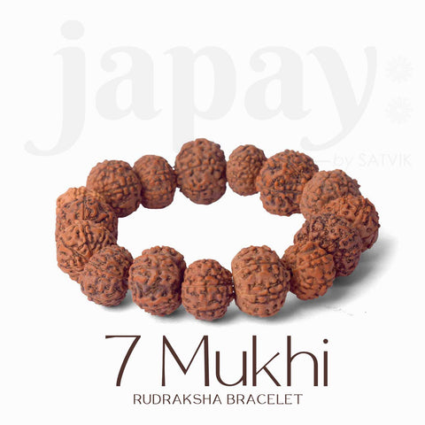 7 Mukhi Rudraksha Bracelet – Original Beads for Wealth, Career Growth & Saturn Balance. India’s Largest Pooja Accessories Brand - www.satvikworld.com