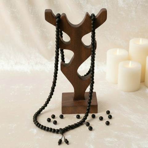Karungali Mala 10mm with Sumeru Bead Spiritual Protection Govt Certified