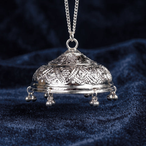 925 pure silver chhatra umbrella nakashi engraved for pooja. India’s Largest Puja Accessories Brand- www.satvikworld.com