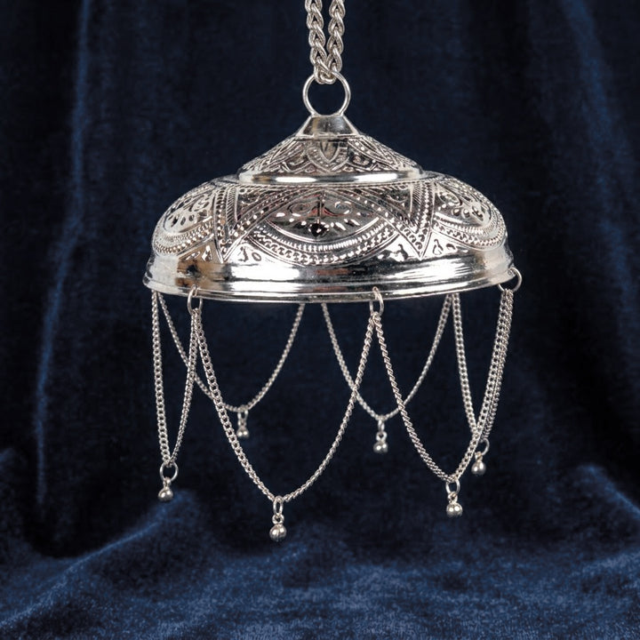 925 pure silver chhatra umbrella nakashi engraved for pooja. India’s Largest Puja Accessories Brand- www.satvikworld.com