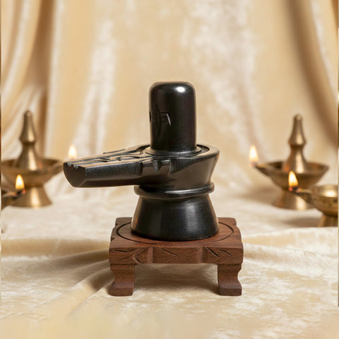 Black Stone Shivling (10cm) for Daily Worship – India’s Largest Pooja Accessories Brand – www.satvikworld.com
