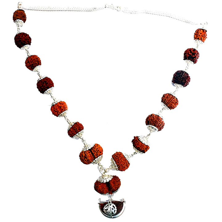 Certified 1 to 14 Mukhi Nepali Rudraksha Mala with Silver Capping. India’s Premium Rudraksha Jap Mala Store- www.satvikworld.com