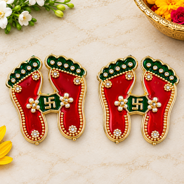Charan Paduka Stickers Set of 2 | India’s Largest Pooja Accessories Brand – www.satvikworld.com
