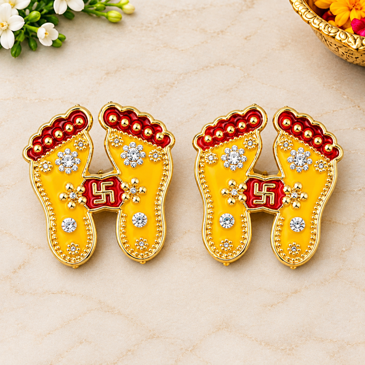  Charan Paduka Stickers  Set of 2 | India’s Largest Pooja Accessories Brand – www.satvikworld.com
