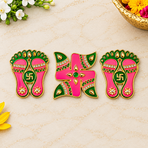 Charan Paduka and Swatik Stickers | India’s Largest Pooja Accessories Brand – www.satvikworld.com
