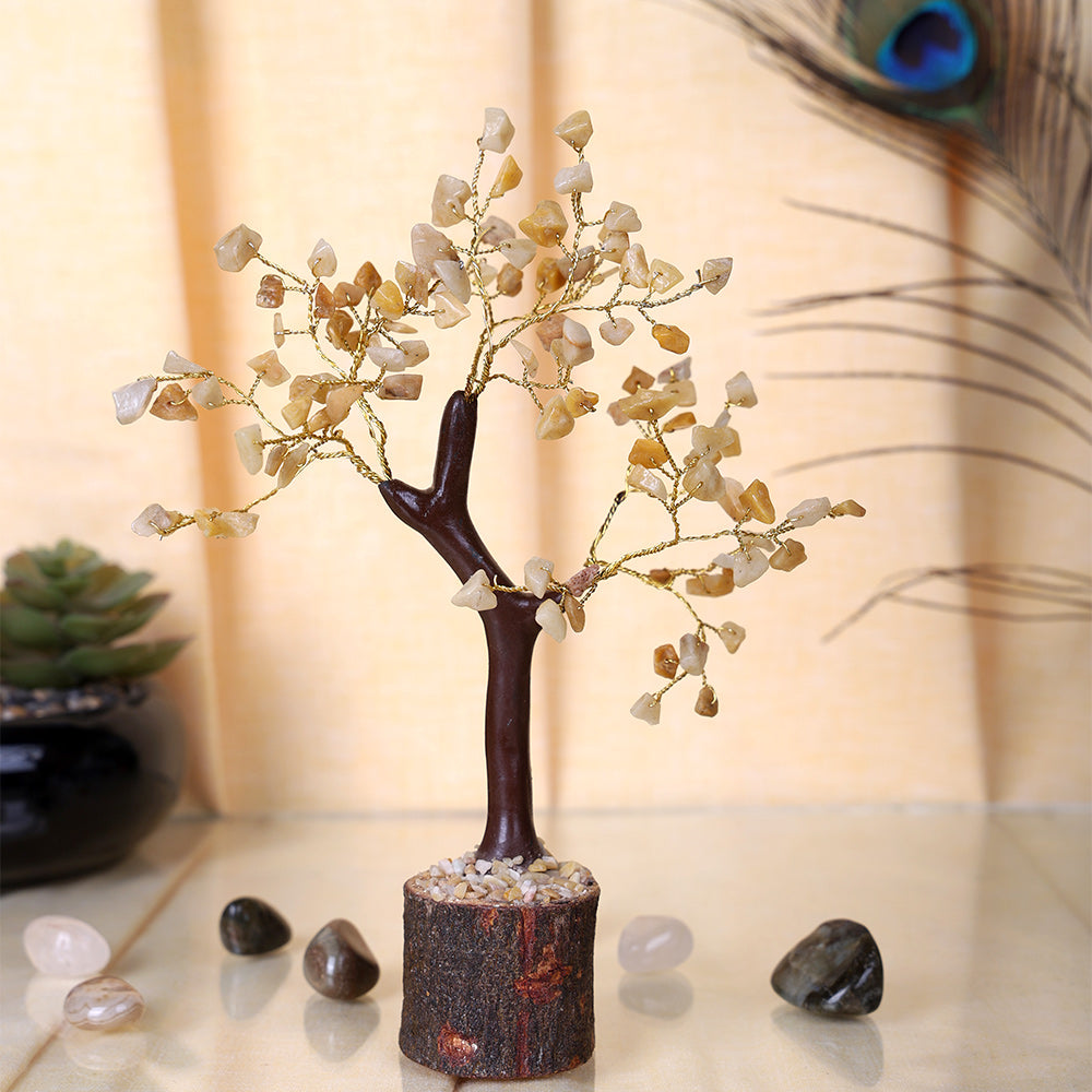 Citrine Crystal Healing Tree for Wealth, Success, Prosperity, Manifestation and Positive Energy Home Decor. India’s Largest Pooja Accessories Brand – www.satvikworld.com