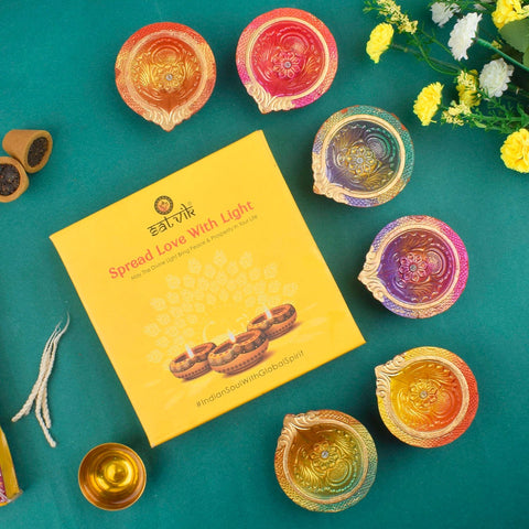 Clay Diyas for Diwali Set of 6 | India’s Largest Pooja Accessories Brand – www.satvikworld.com
