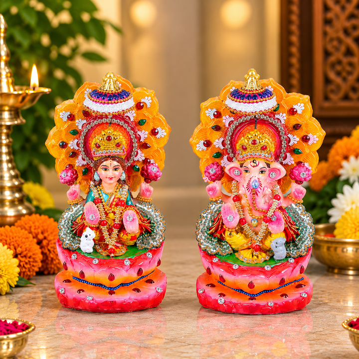 Clay Laxmi Ganesh Idols | India’s Largest Pooja Accessories Brand – www.satvikworld.com

