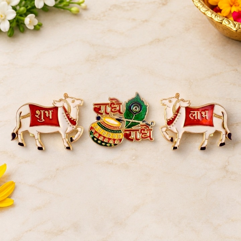 Cow and Handhi Stickers Set of 3 | India’s Largest Pooja Accessories Brand – www.satvikworld.com