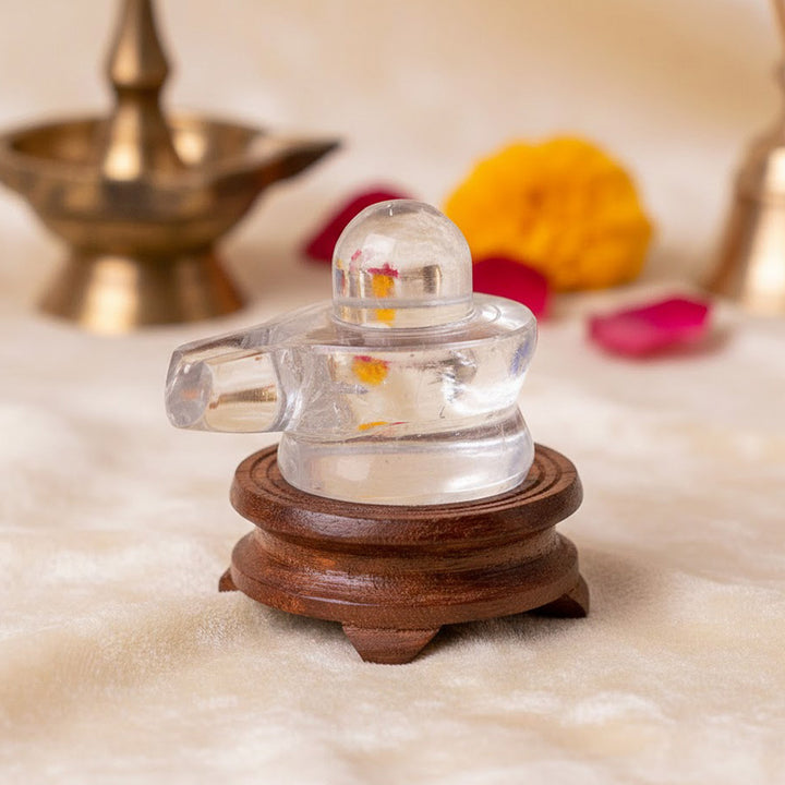 Crystal Shivling for Worship – Pure Sphatik Shiva Lingam 13 Gram – India’s Largest Pooja Accessories Brand – www.satvikworld.com