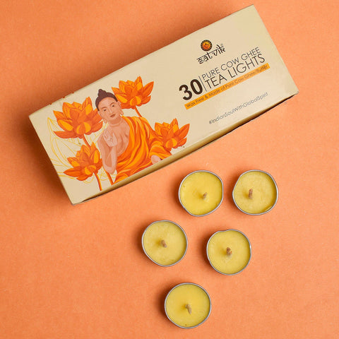 Tibetan Buddhist Butter/ Pure Cow Ghee Tea Light
