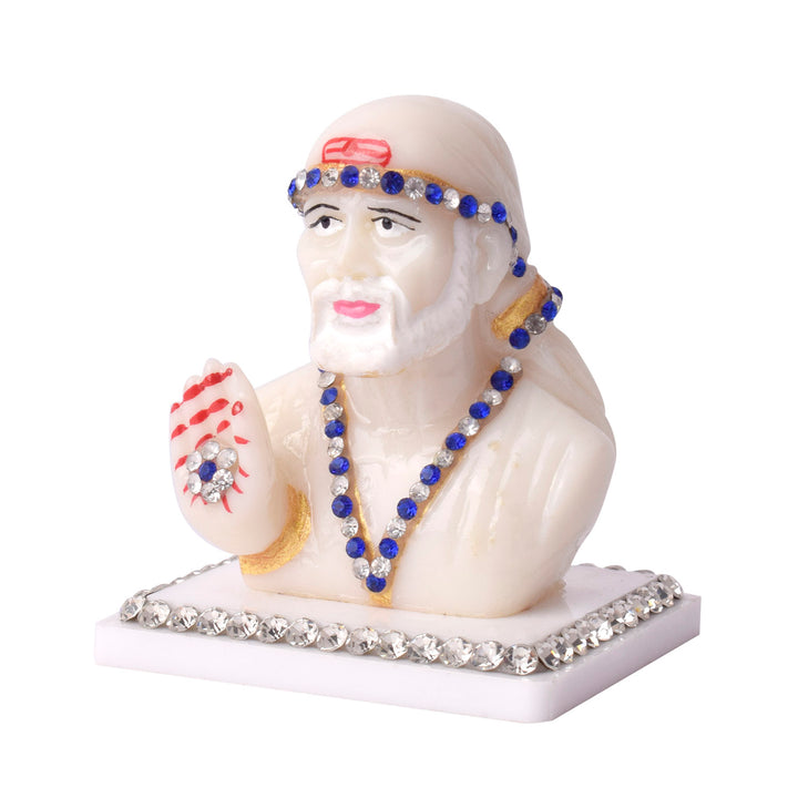 Marble Shirdi Sai Idol Puja Store Online Pooja Items Online Puja Samagri Pooja Store near me www.satvikworld.com