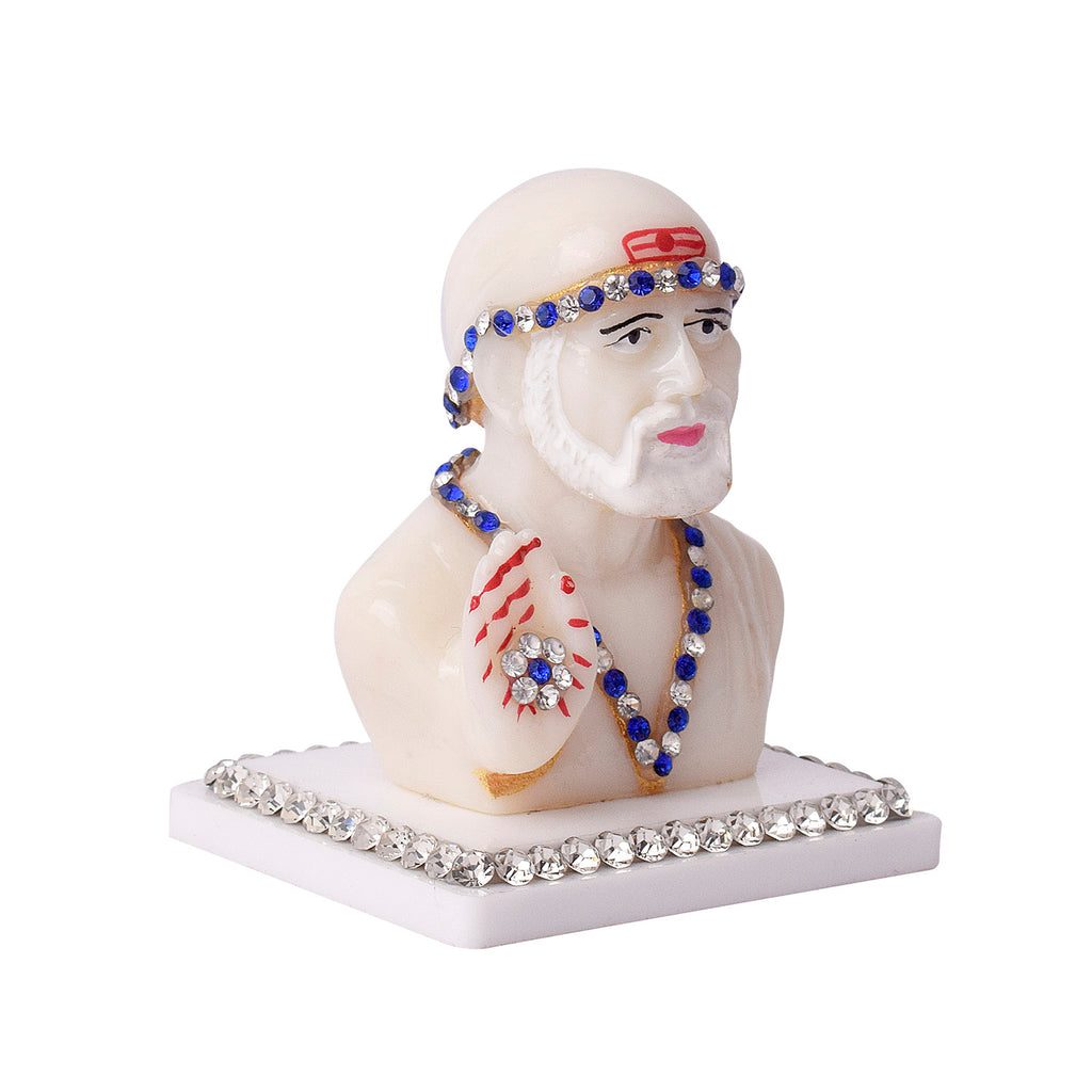 Marble Shirdi Sai Idol Puja Store Online Pooja Items Online Puja Samagri Pooja Store near me www.satvikworld.com