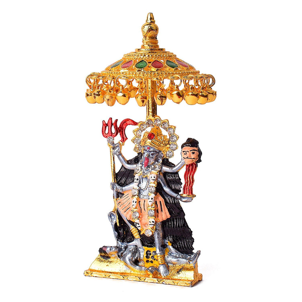 Goddess Kaali with Chatra Idol Puja Store Online Pooja Items Online Puja Samagri Pooja Store near me www.satvikworld.com