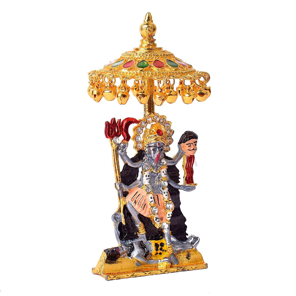 Goddess Kaali with Chatra Idol Puja Store Online Pooja Items Online Puja Samagri Pooja Store near me www.satvikworld.com