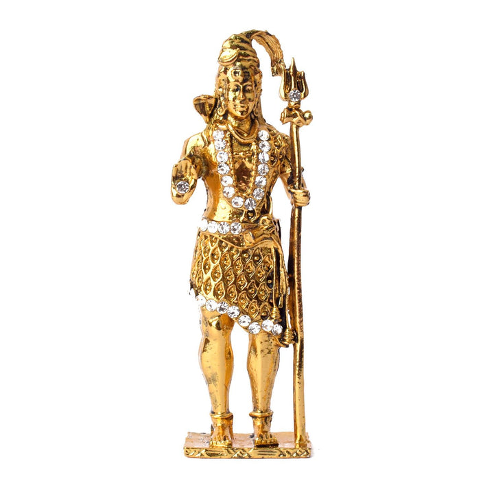 Standing Shiv Idol (Golden) Puja Store Online Pooja Items Online Puja Samagri Pooja Store near me www.satvikworld.com