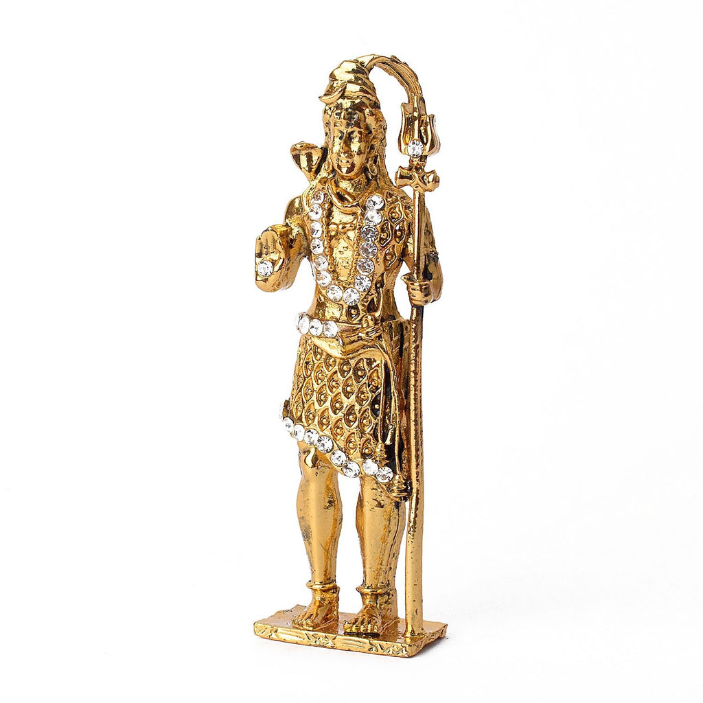 Standing Shiv Idol (Golden) Puja Store Online Pooja Items Online Puja Samagri Pooja Store near me www.satvikworld.com