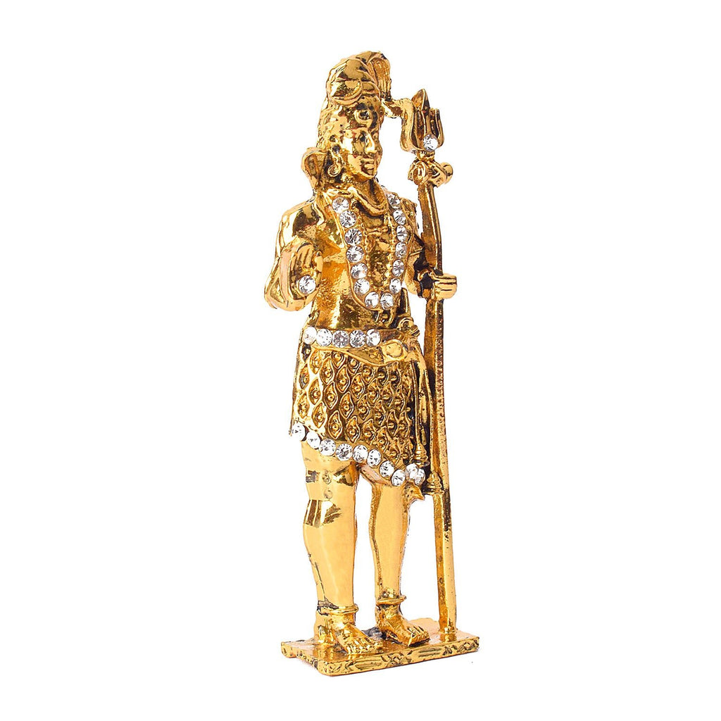 Standing Shiv Idol (Golden) Puja Store Online Pooja Items Online Puja Samagri Pooja Store near me www.satvikworld.com