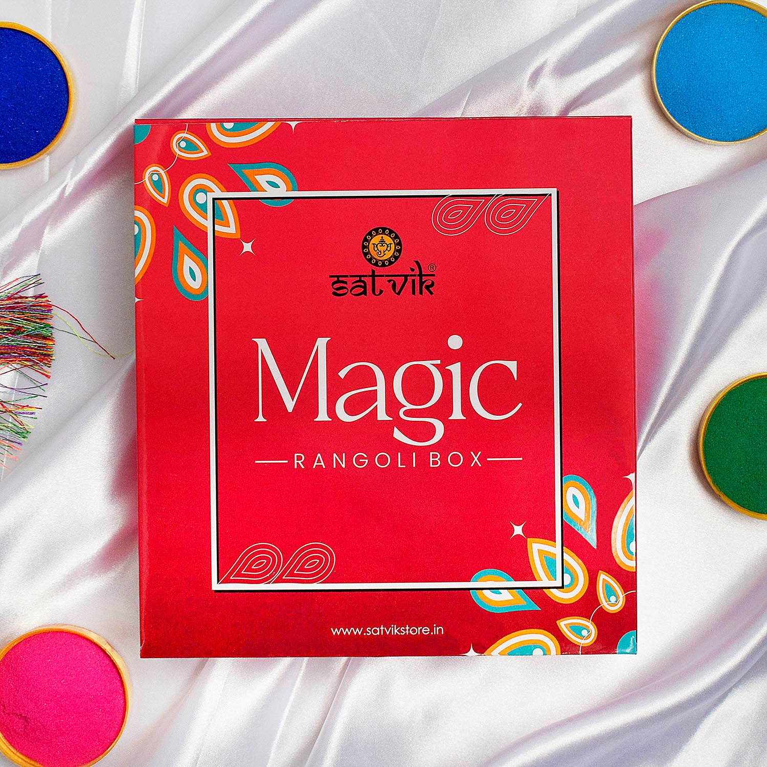Buy Magic Rangoli box| Easy to Use Design in Minutes| satvikworld