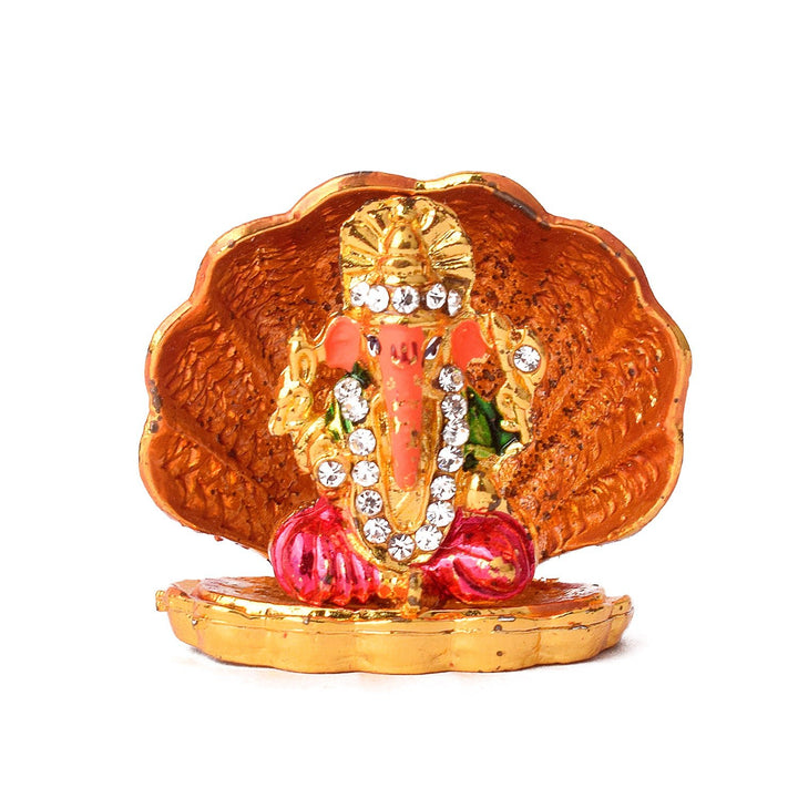 Ganesh Sea Shell Design Idol Puja Store Online Pooja Items Online Puja Samagri Pooja Store near me www.satvikworld.com